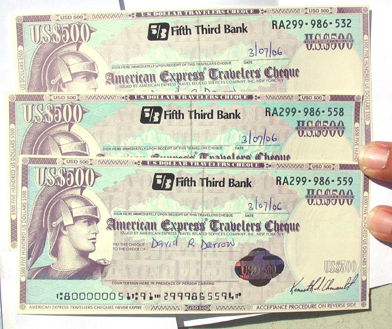 american express travelers cheques card